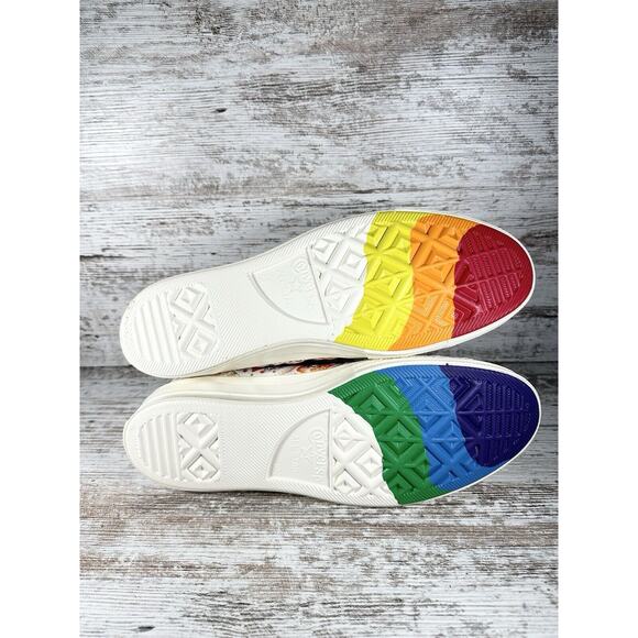 NEW Men\'s Converse CTAS Chuck 70 \'Pride\' White/University Red Sneaker Sz 10.5 main image 5
